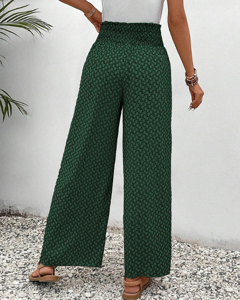 Dames Lange Wijde Broek met Patroon
