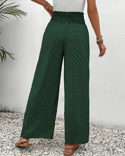 Dames Lange Wijde Broek met Patroon