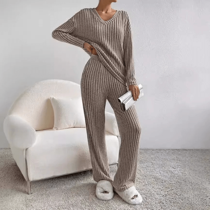 Dames Loungewear Set met Modern Ontwerp en Ademend Comfort Grijs