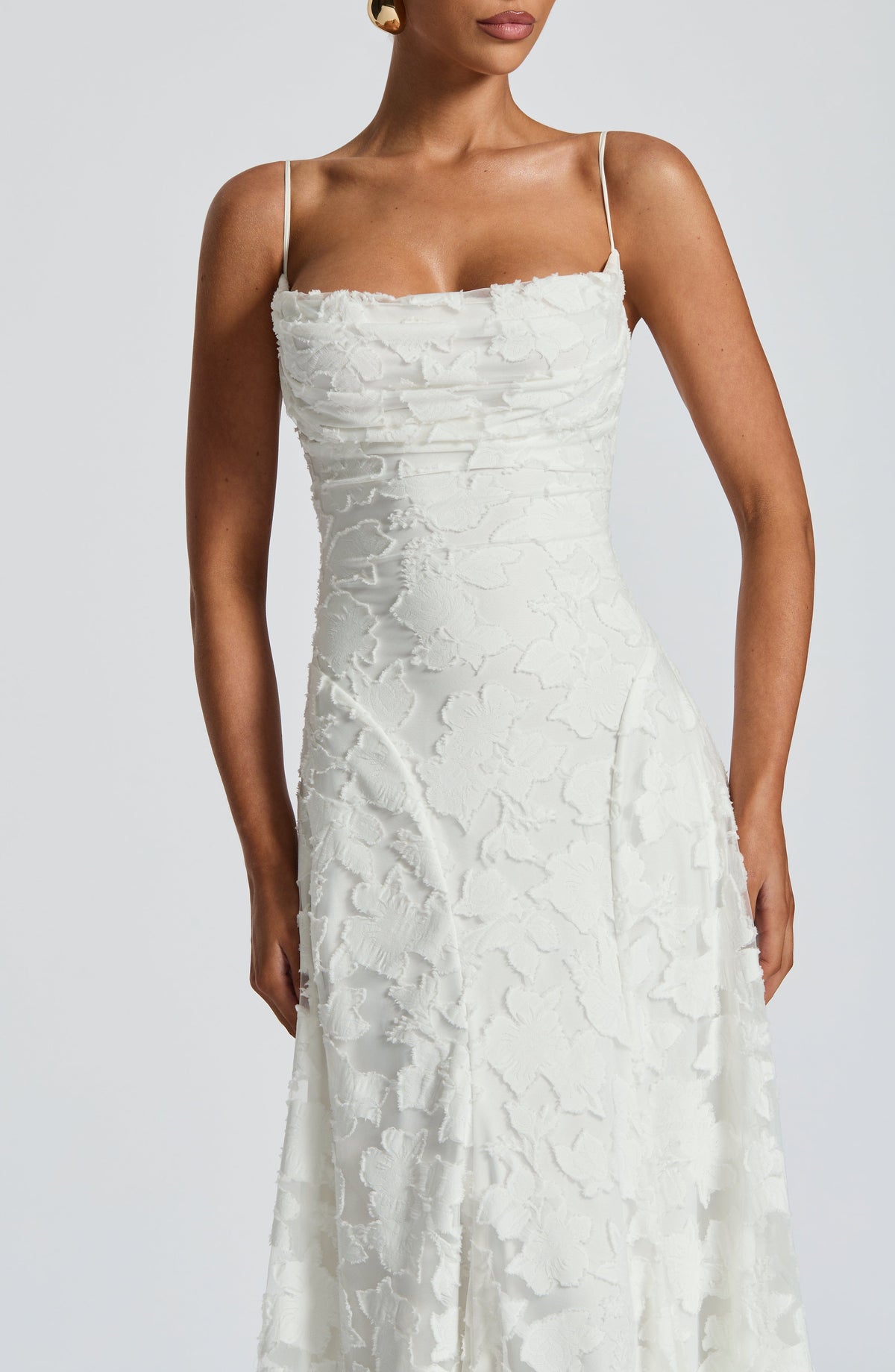 Dames Maxi Jurk Mouwloos met Cowl-hals en Bloemenpatroon