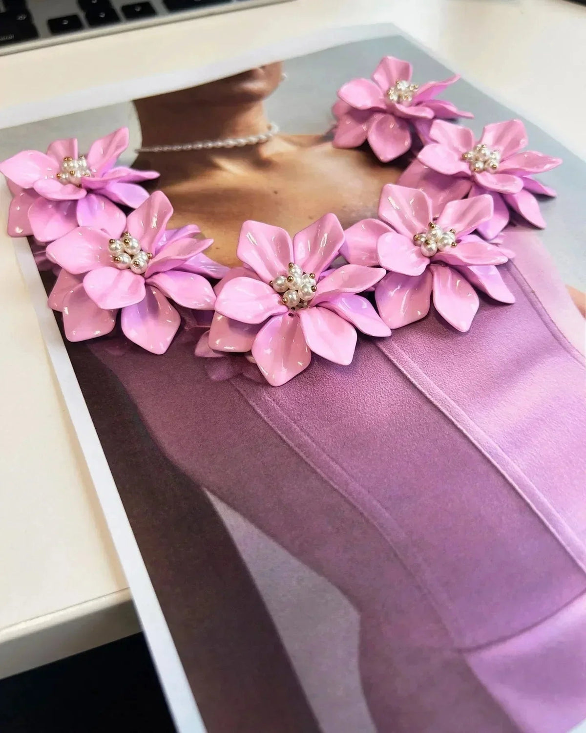 Dames Mini Jurk met 3D Bloemen Bandjes en Corset Taille