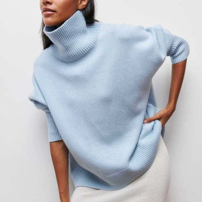 Dames Oversized Coltrui met Comfortabel Design Blauw