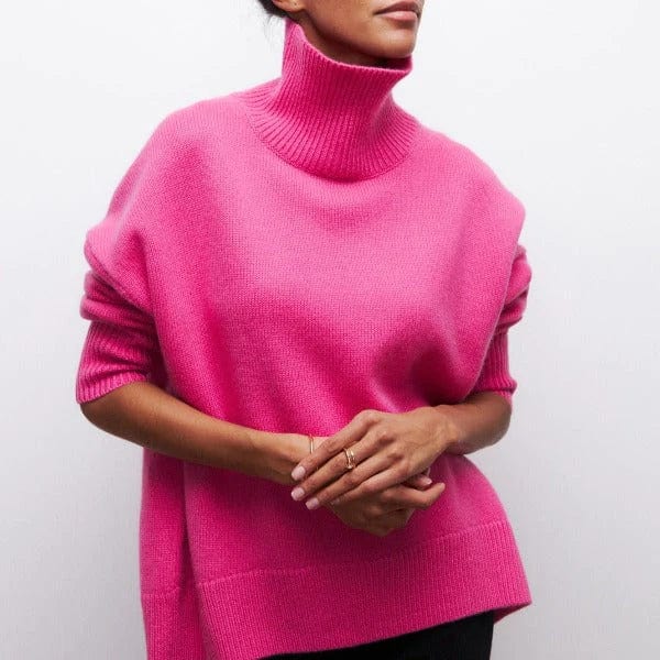 Dames Oversized Coltrui met Comfortabel Design Roze