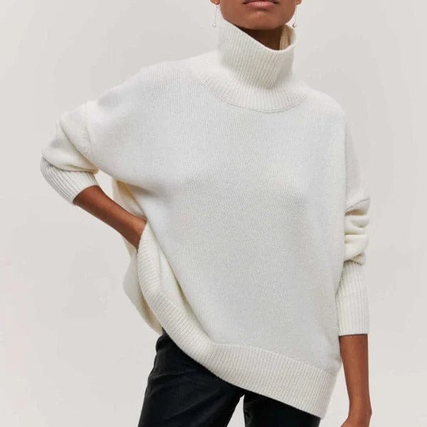 Dames Oversized Coltrui met Comfortabel Design Wit