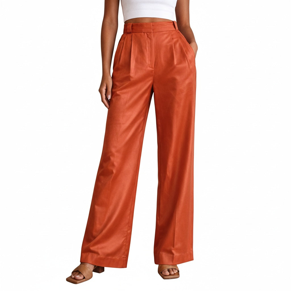 Dames Pantalon Wijde Pijpen Hoge Taille
