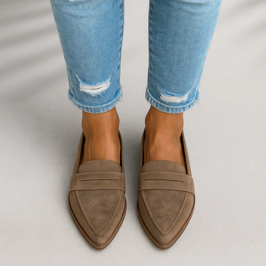 Dames Penny Loafers met Puntige Neus en Instapmodel