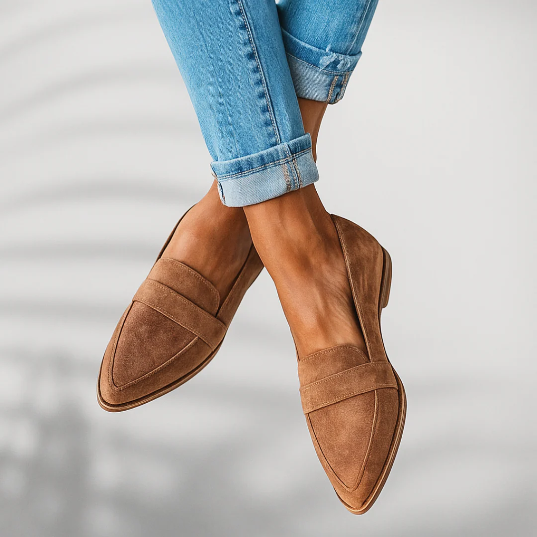 Dames Penny Loafers met Puntige Neus en Instapmodel