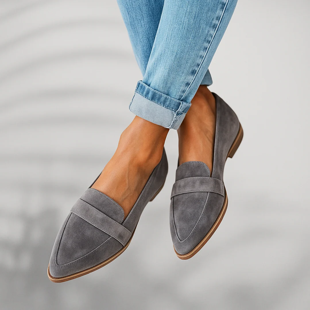 Dames Penny Loafers met Puntige Neus en Instapmodel