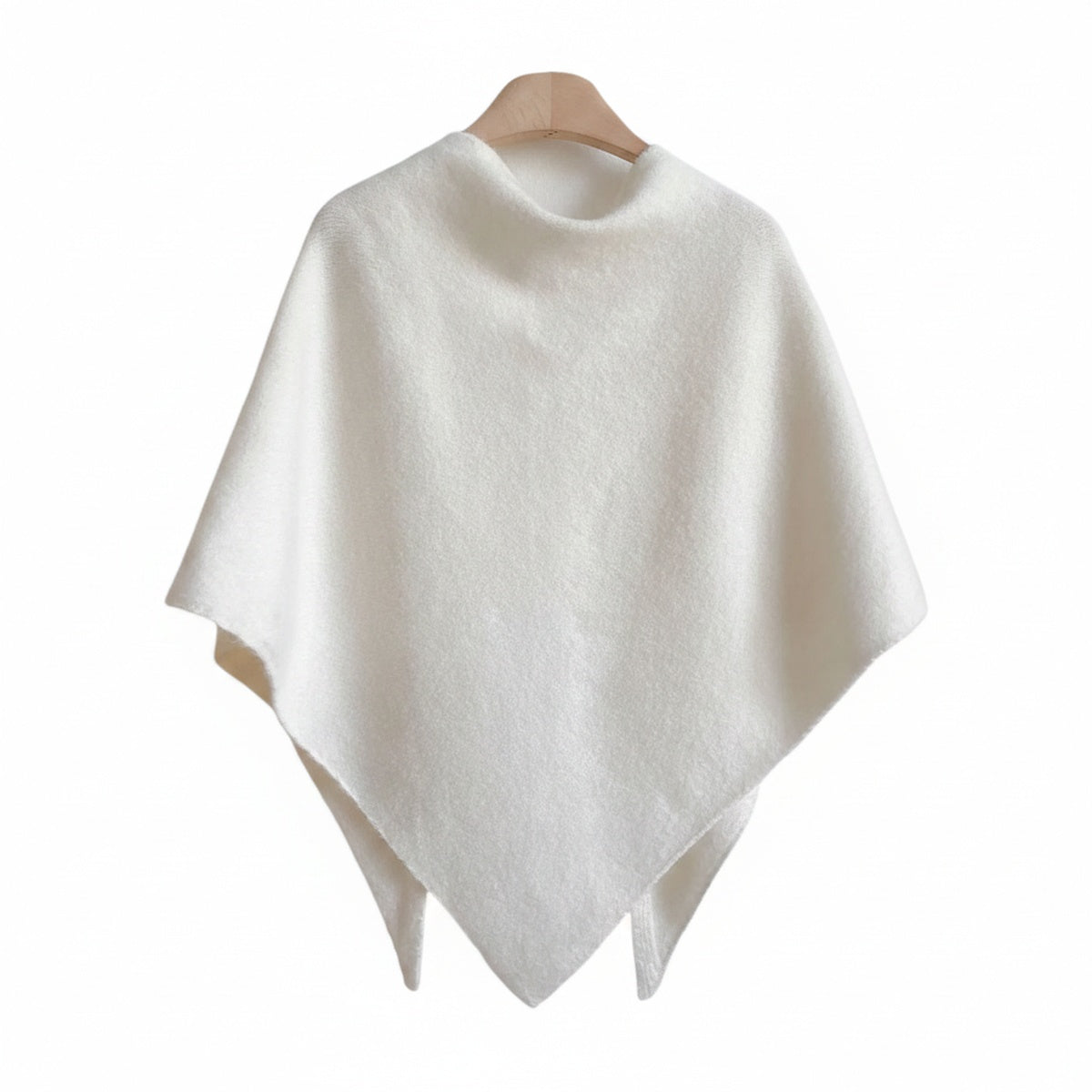 Dames Poncho met Rolkraag en Asymmetrische Zoom