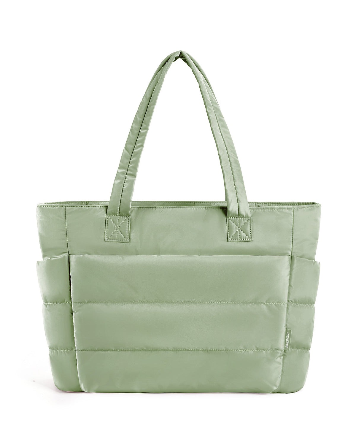 Dames Schoudertas met Puffer-Look Gewatteerd Groen