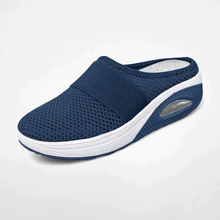 Dames Sneaker Slippers met Luchtzool en Elastische Band Regular Fit Lichtblauw