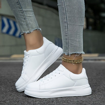 Dames Sneakers met Plateauzool en Vetersluiting