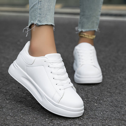 Dames Sneakers met Plateauzool en Vetersluiting