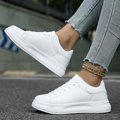 Dames Sneakers met Plateauzool en Vetersluiting