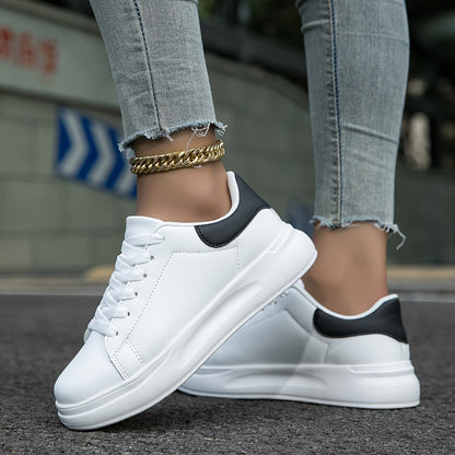 Dames Sneakers met Plateauzool en Vetersluiting