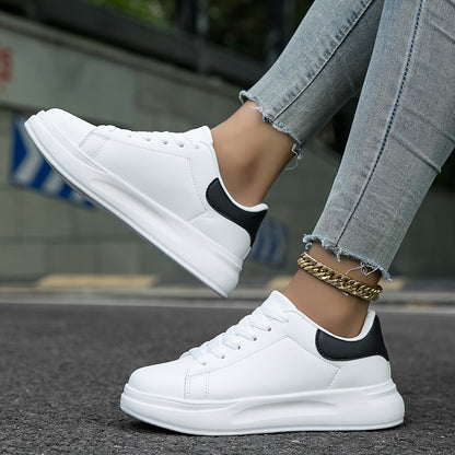 Dames Sneakers met Plateauzool en Vetersluiting