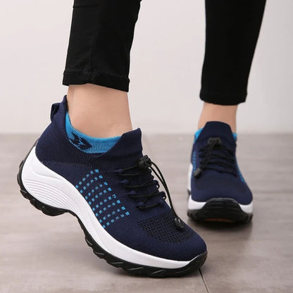 Dames Sneakers met Sokmodel en Dikke Zool