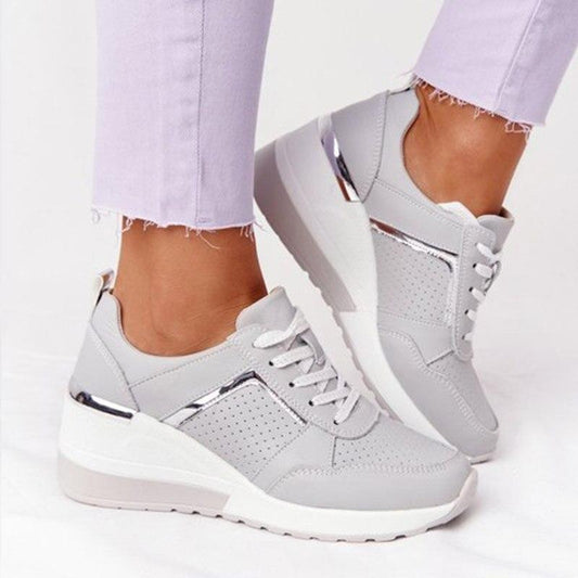 Dames Sneakers met Versterkte Zool Grijs