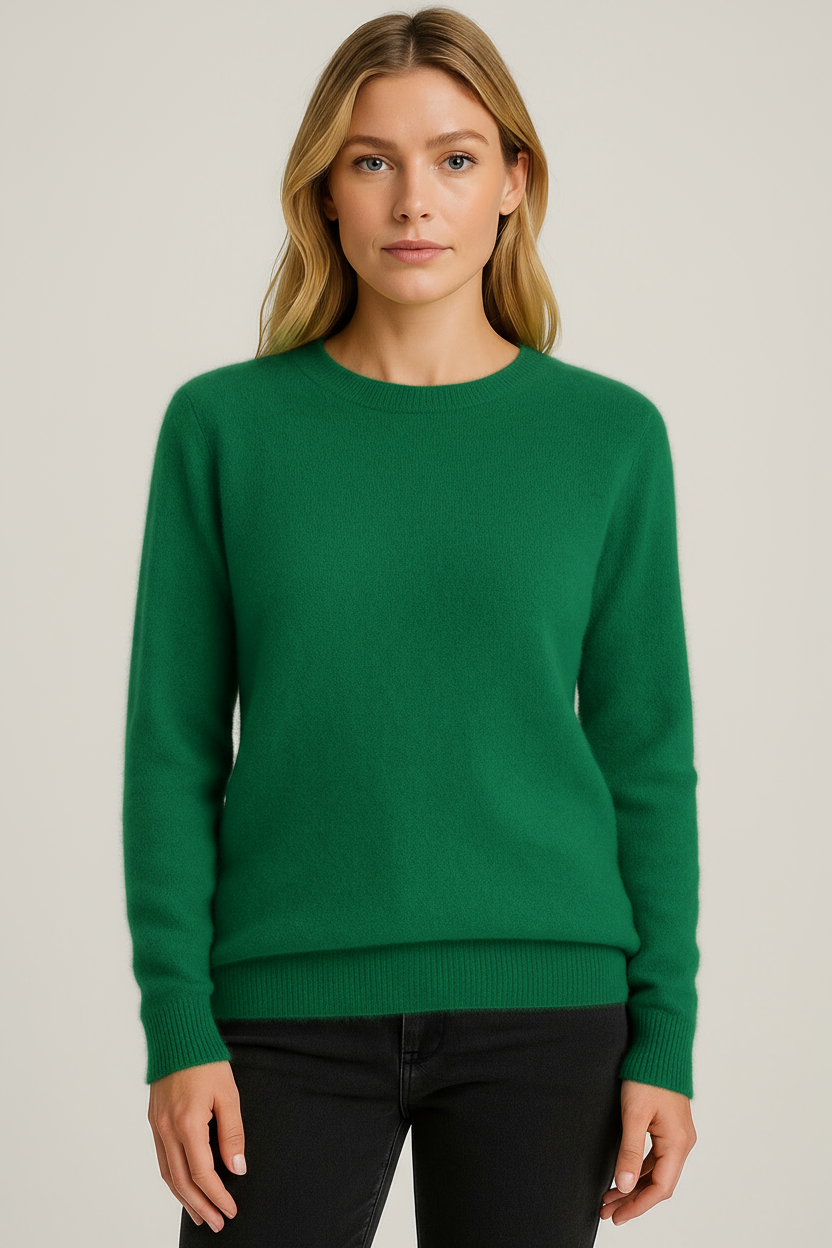 Dames Sweater met Ronde Hals en Lange Mouwen
