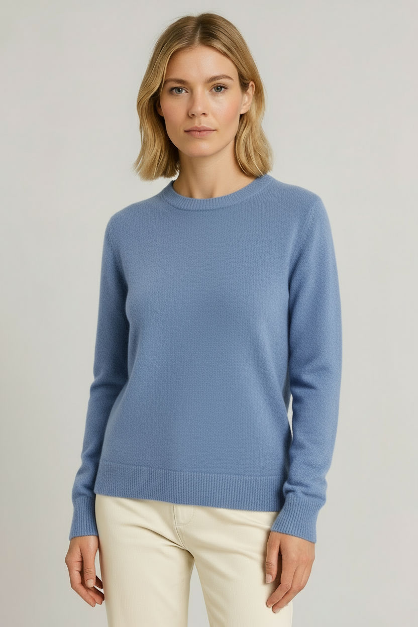 Dames Sweater met Ronde Hals en Lange Mouwen