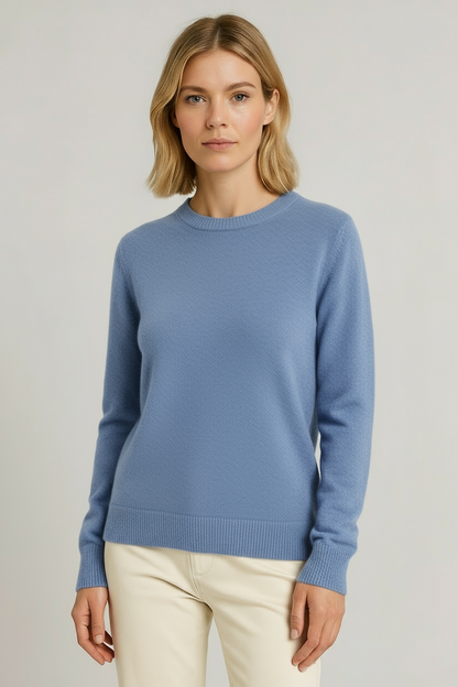 Dames Sweater met Ronde Hals en Lange Mouwen