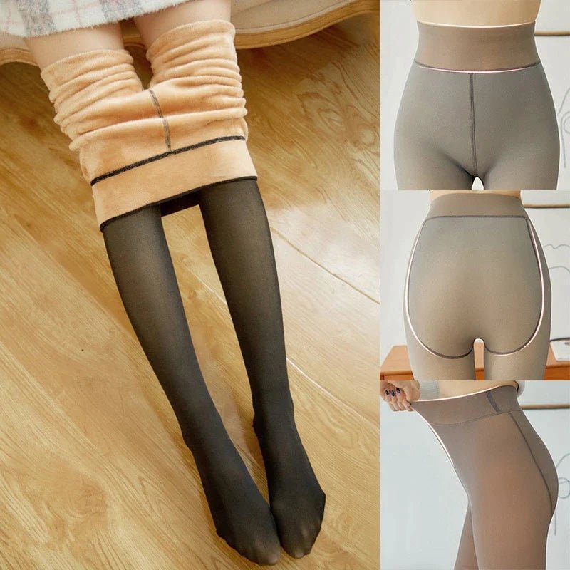 Dames Thermo Legging met Hoge Taille en Fleece Voering