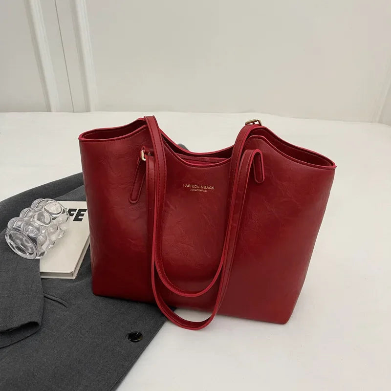 Dames Tote Bag met Ritssluiting en Decoratief Sleutelhanger