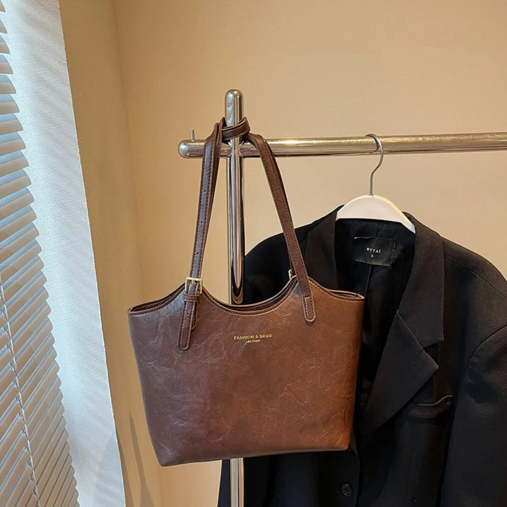 Dames Tote Bag met Ritssluiting en Decoratief Sleutelhanger