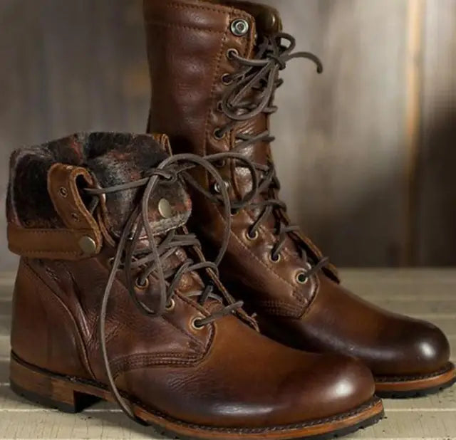 Dames Veterboots met Vetersluiting en Enkelondersteuning