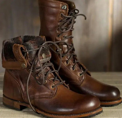 Dames Veterboots met Vetersluiting en Enkelondersteuning