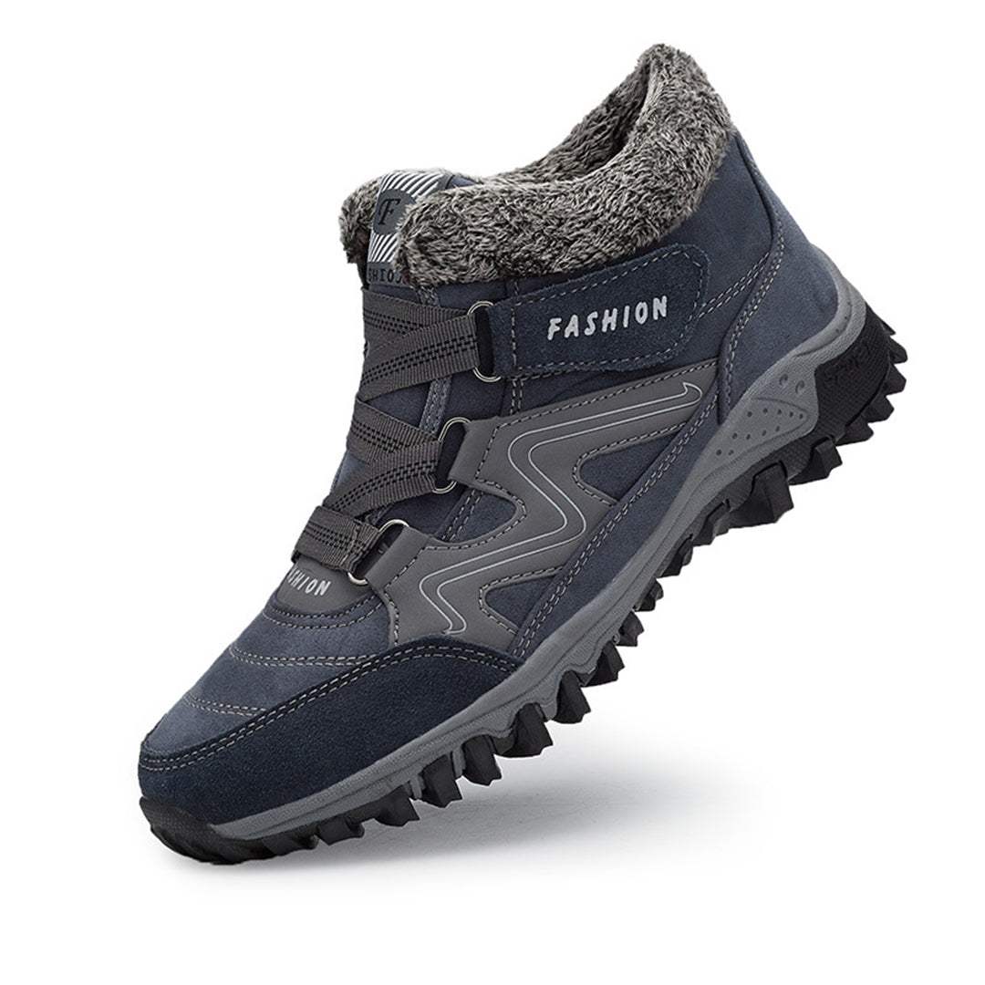 Dames Winter Enkellaarzen met Gripzolen Blauw