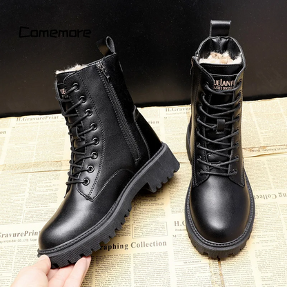 Dames Winterlaarzen met Fleece Voering en Veters