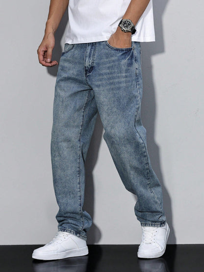 Heren Baggy Jeans met Losse Fit en Zijzakken ##POS:7##
