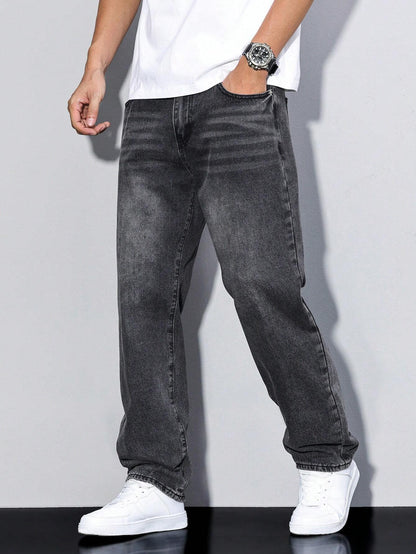 Heren Baggy Jeans met Losse Fit en Zijzakken