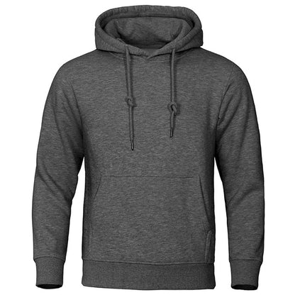 Heren Basic Effen Hoodie met Capuchon Grijs