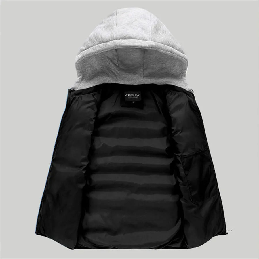 Heren Bodywarmer met Capuchon Gewatteerd