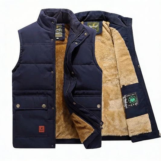 Heren Bodywarmer met Staande Kraag en Fleece Voering