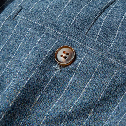 Heren Broek met Verticale Strepen, Elastische Taille en Trekkoord