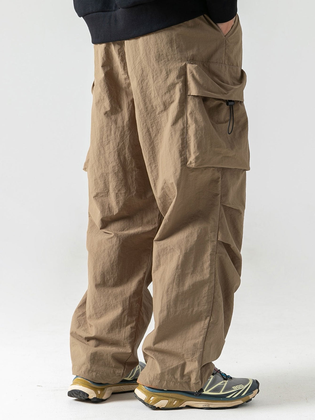 Heren Cargo Broek met Meerdere Opbergzakken en Elastische Taille