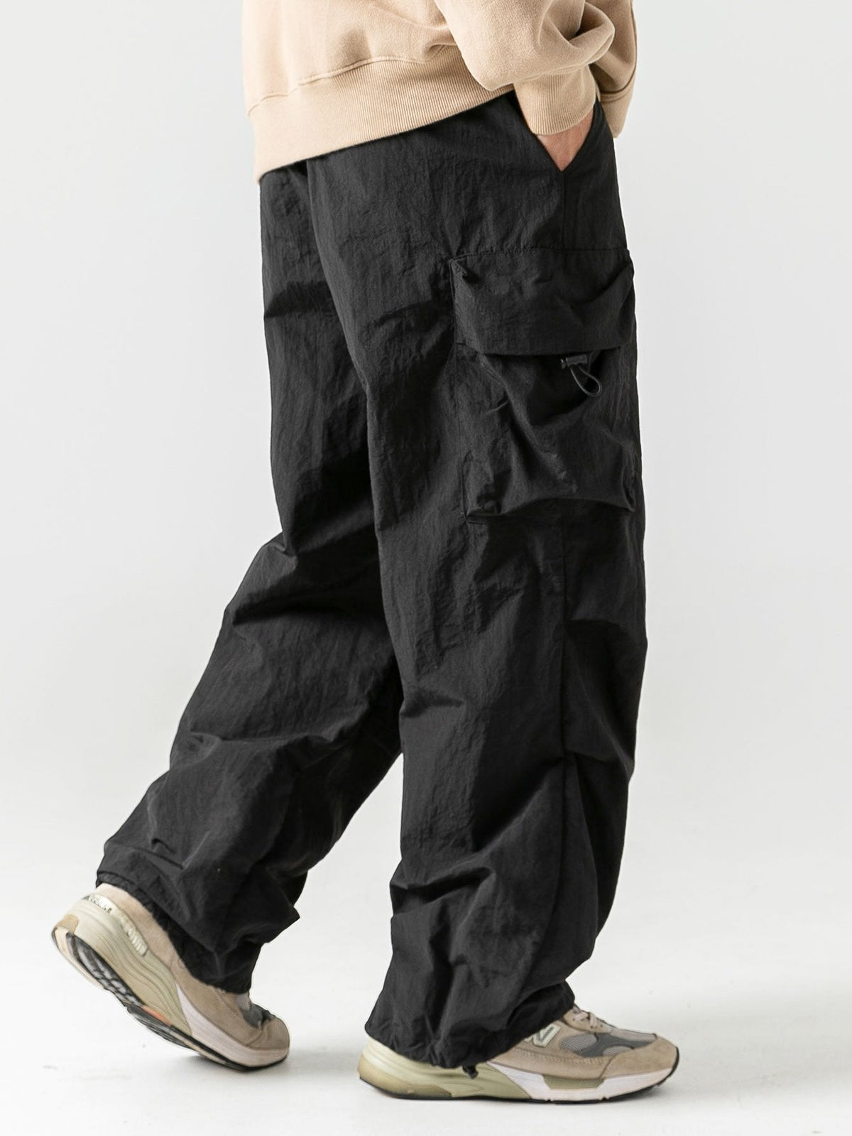 Heren Cargo Broek met Meerdere Opbergzakken en Elastische Taille