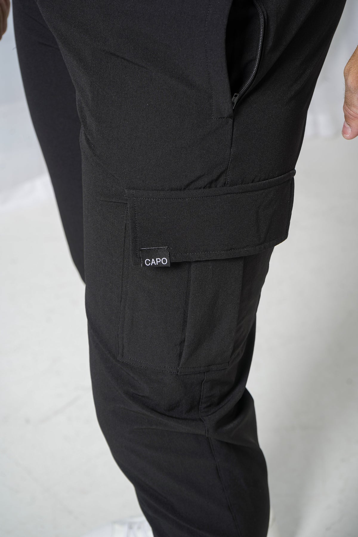Heren Cargo Broek Slim Fit met Zijzakken en Elastische Taille
