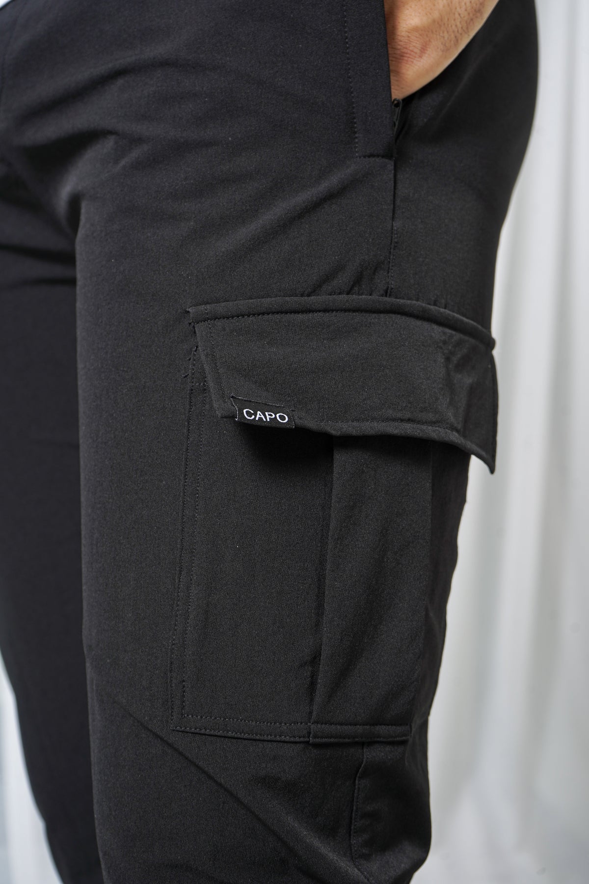 Heren Cargo Broek Slim Fit met Zijzakken en Elastische Taille