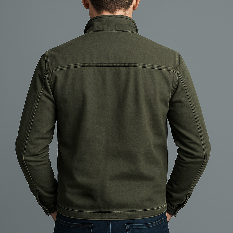 Heren Casual jacket met Opstaande Kraag en Ritssluiting