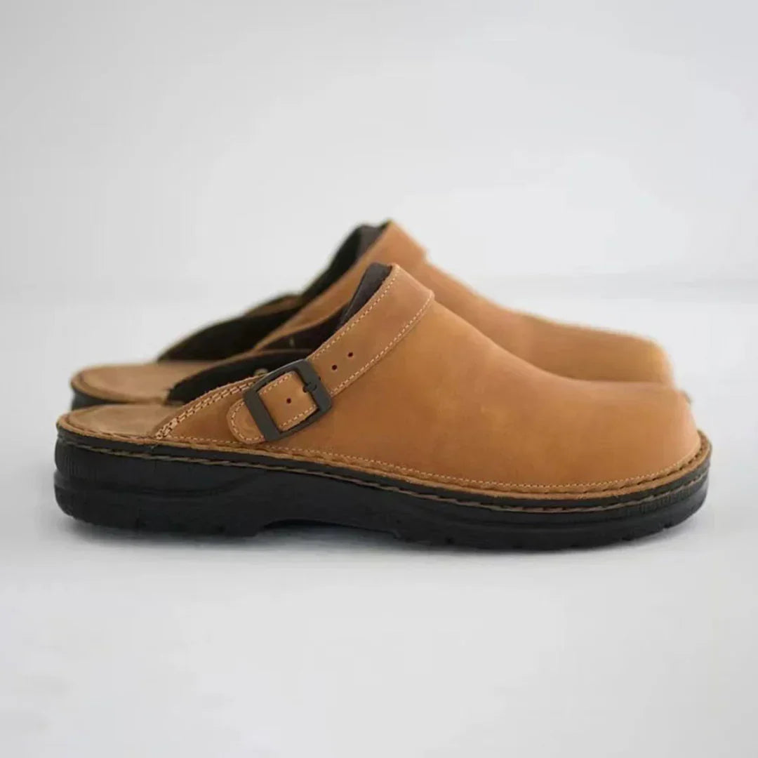 Heren Clogs Pantoffels met Gesp en Rubberen Zool