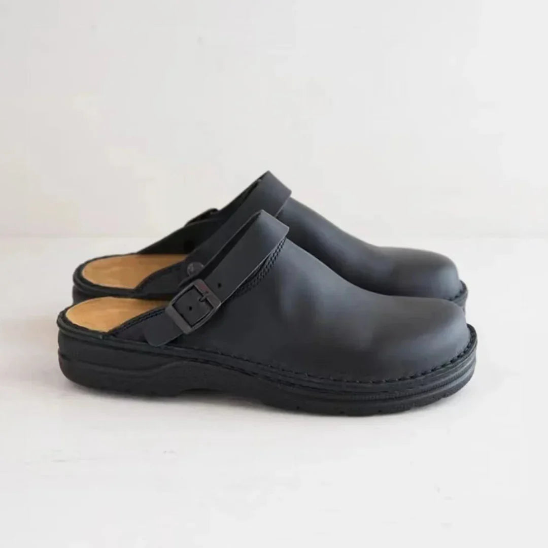 Heren Clogs Pantoffels met Gesp en Rubberen Zool