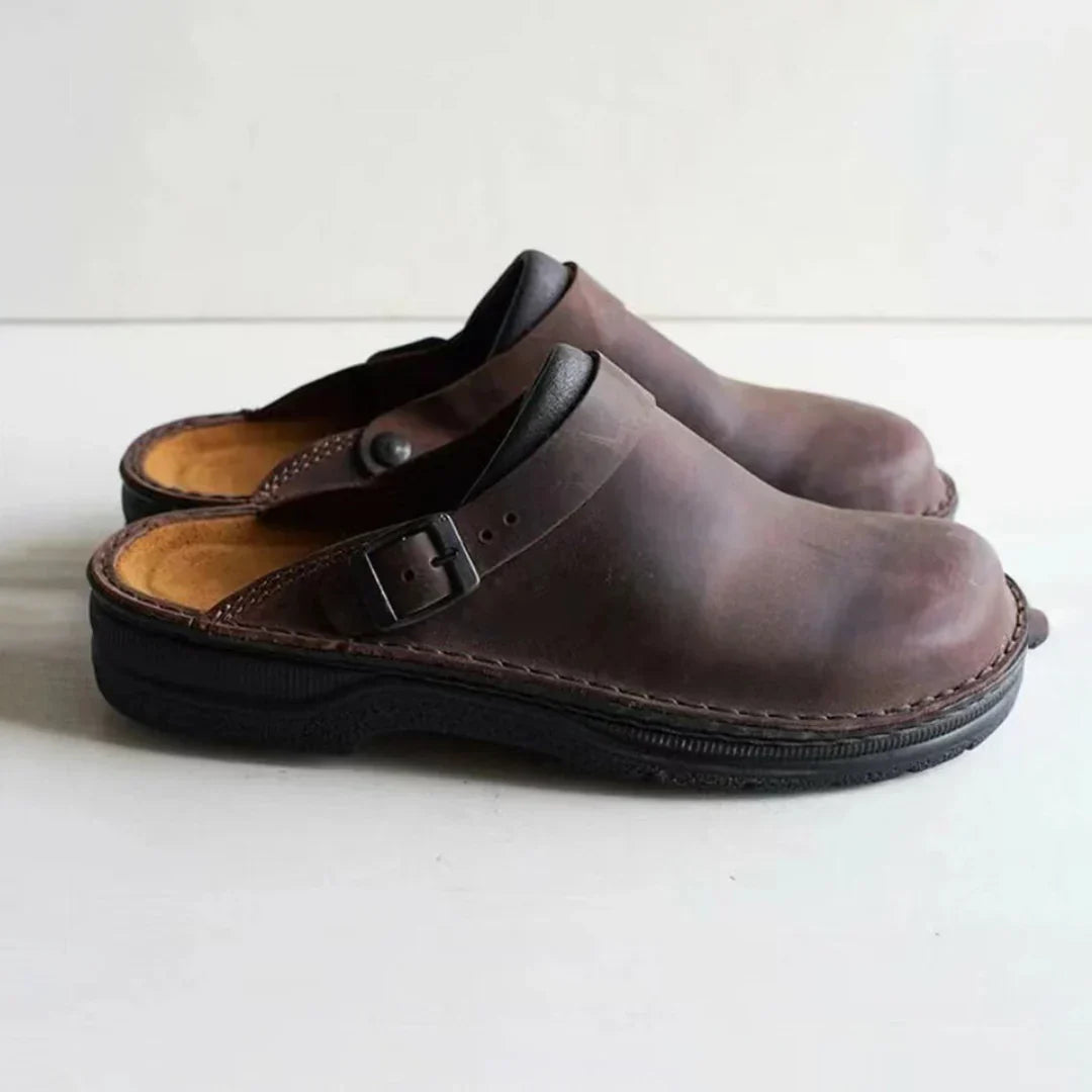 Heren Clogs Pantoffels met Gesp en Rubberen Zool