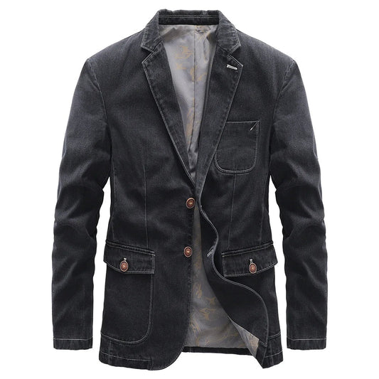 Heren Colbertjas met Dubbelgeknoopte Sluiting en Vintage Look