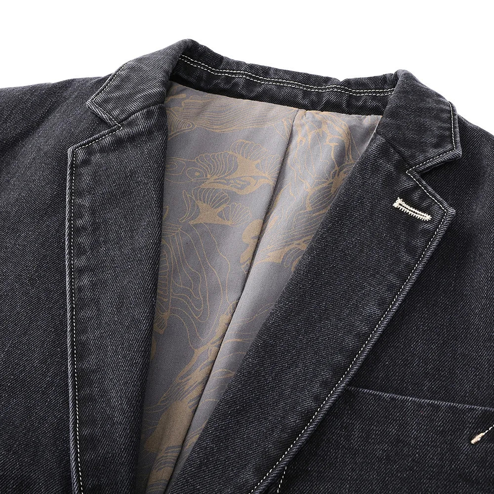 Heren Colbertjas met Dubbelgeknoopte Sluiting en Vintage Look