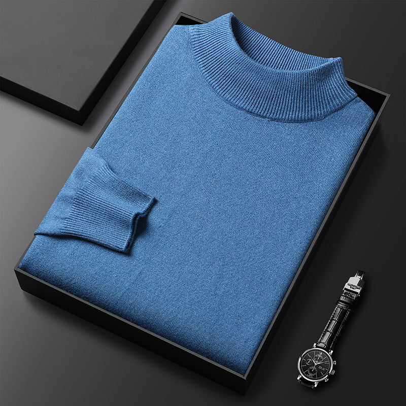 Heren Coltrui met Halfhoge Hals Blauw