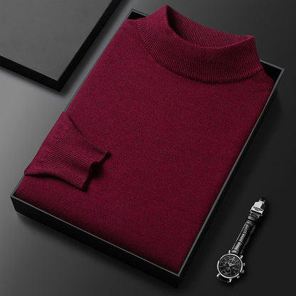 Heren Coltrui met Halfhoge Hals Bordeauxrood